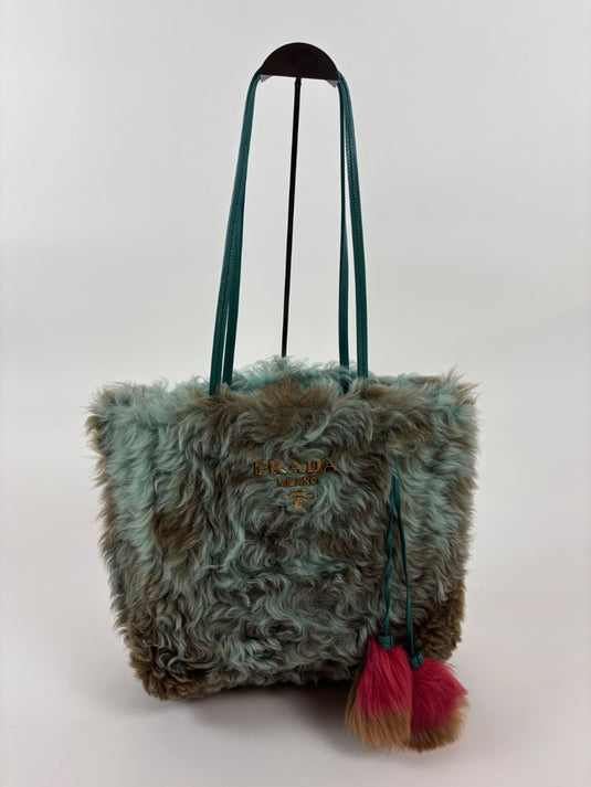 Prada Faux Fur Bag, One Size