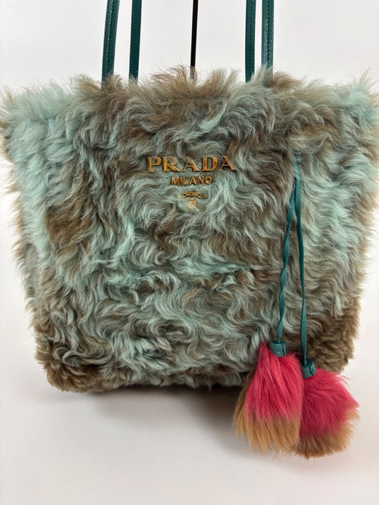 Prada Faux Fur Bag, One Size