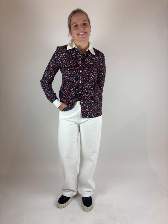 Vanessa Seward Silk Floral Shirt, 6