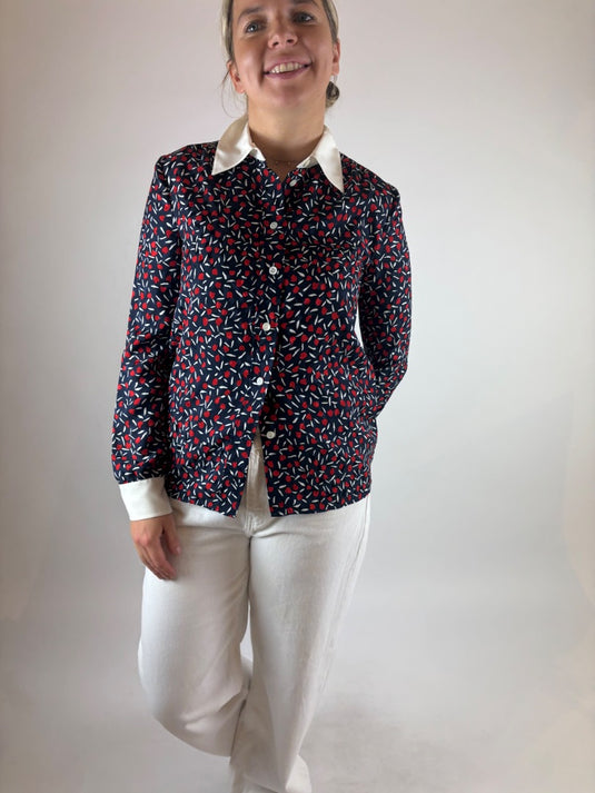Vanessa Seward Silk Floral Shirt, 6