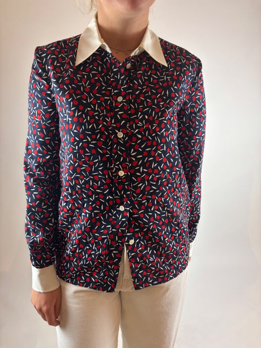 Vanessa Seward Silk Floral Shirt, 6