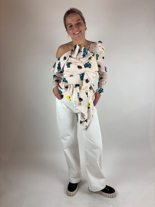 Multicoloured floral Self Portrait Top, S