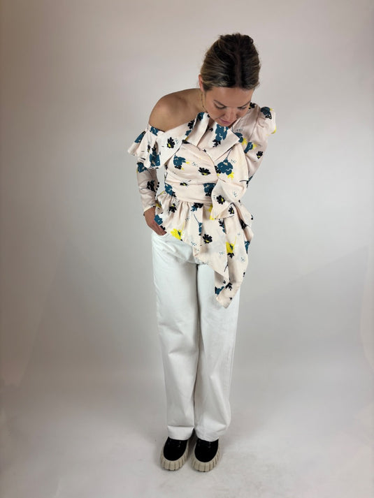 Multicoloured floral Self Portrait Top, S