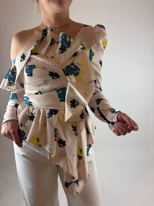 Multicoloured floral Self Portrait Top, S