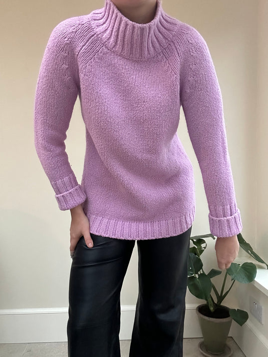 Funnel Neck Boxy Knit, Size 12