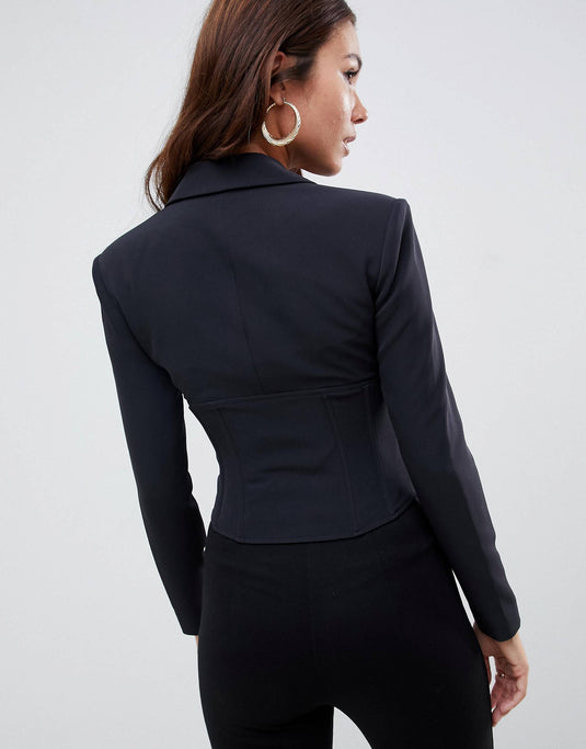 Corseted Luxe Blazer with boning, Size 12