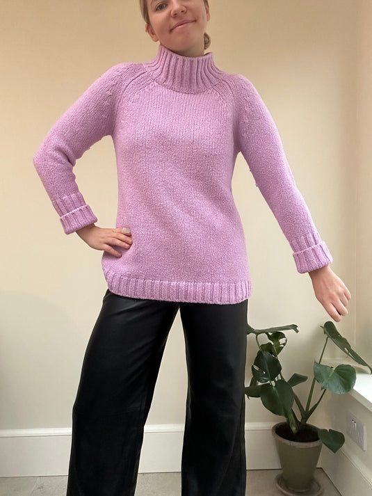 Funnel Neck Boxy Knit, Size 12