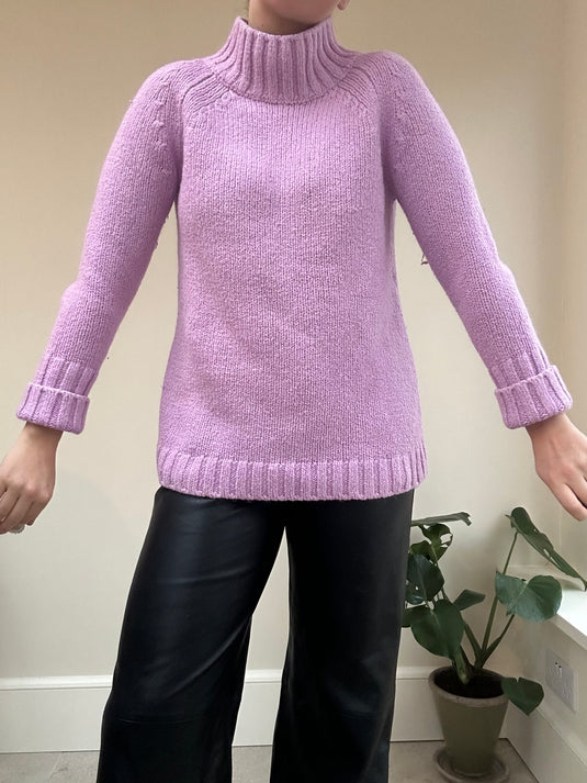 Funnel Neck Boxy Knit, Size 12