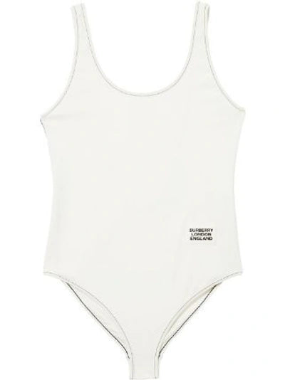 Cleddau One Piece White Swimsuit, Size XS