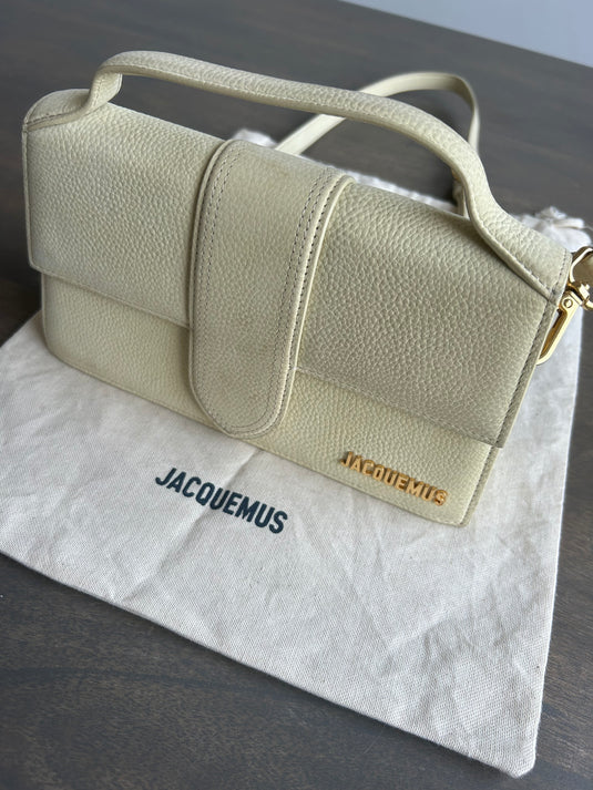 Jacquemus Le Grand Bambino Leather Cross Body in Yellow