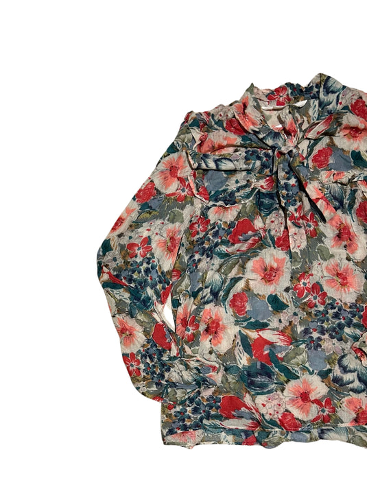 Flower Print Blouse, Size S