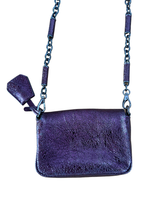 Purple Foil Leather Mini Bag