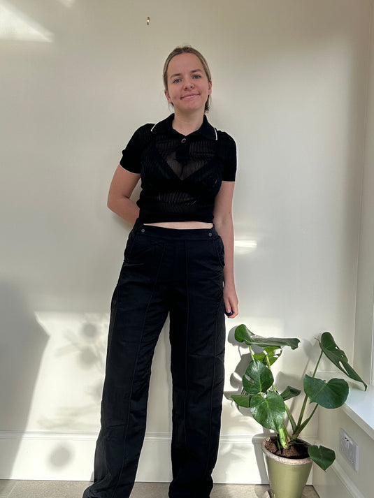 Sila Black Trousers, Size M