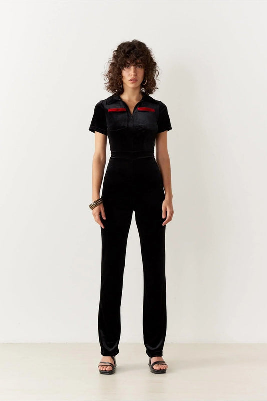 The Kernel Velvet Jumpsuit, Size L