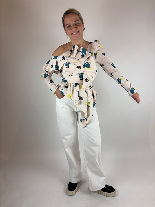Multicoloured floral Self Portrait Top, S